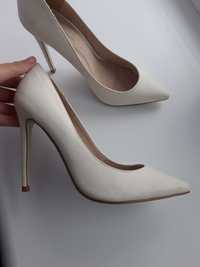 Туфлі лодочки білі, класичні, жіночі шкіряні туфлі