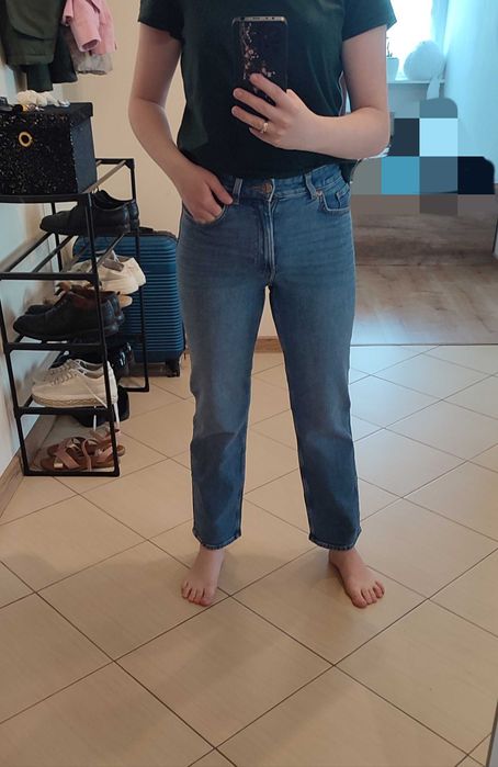 Jeansy H&M z prostą nogawką
