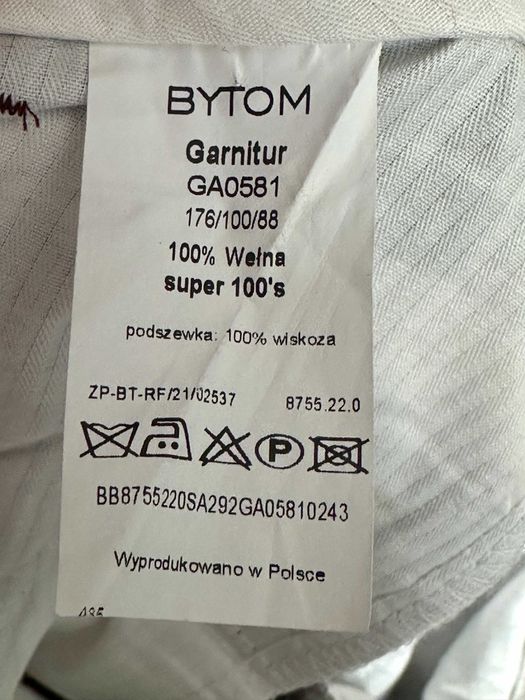 Garnitur męski bordowy BYTOM