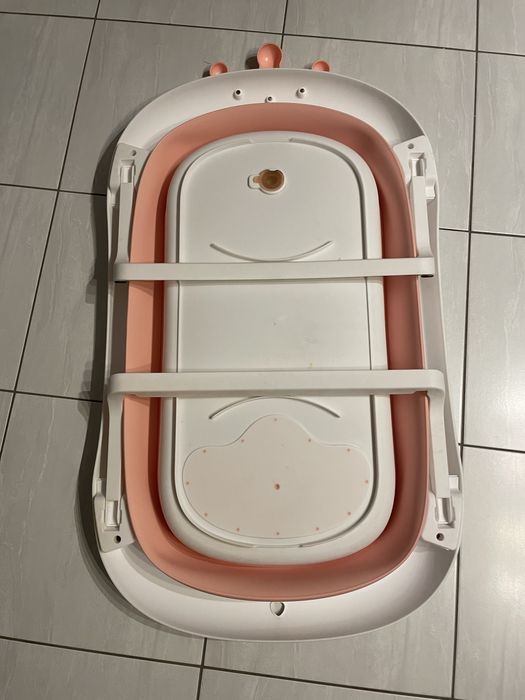 Składana wanienka dla dziecka noworodka plastikowa z wkładem dziewczyn