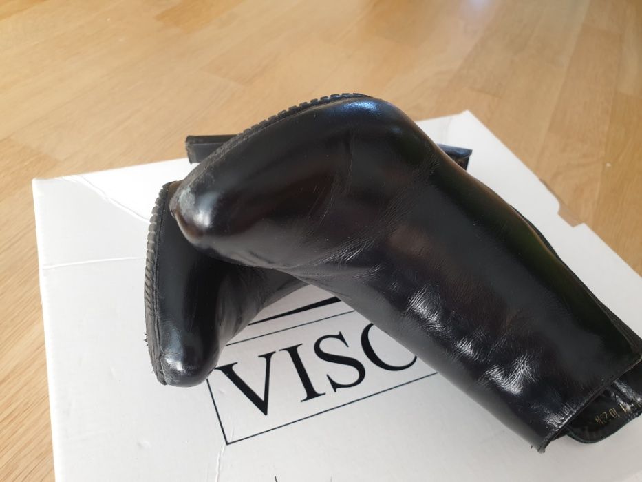 Czarne skórzane botki Visconi, r. 35