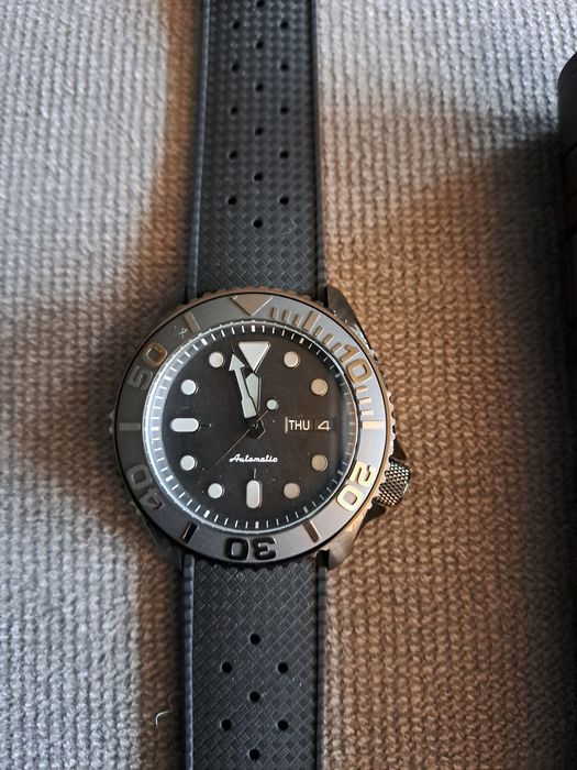Seiko mod nh36 black czarny męski automatyczny diver