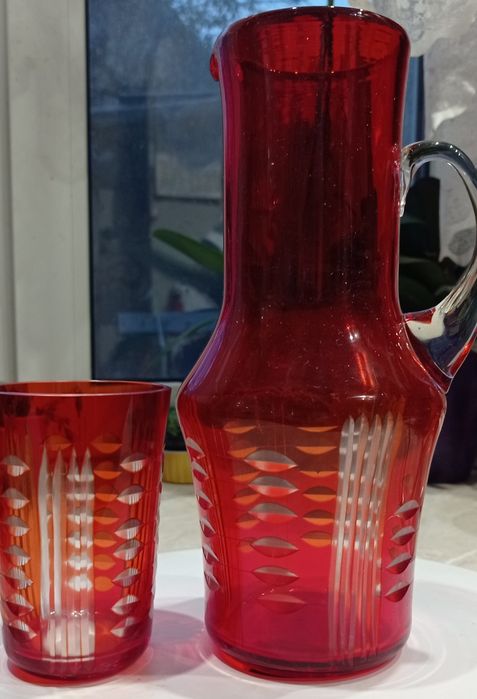 Хрустальні вази  Bohemia,кольорове  гутне скло,салатниці, конфетниці