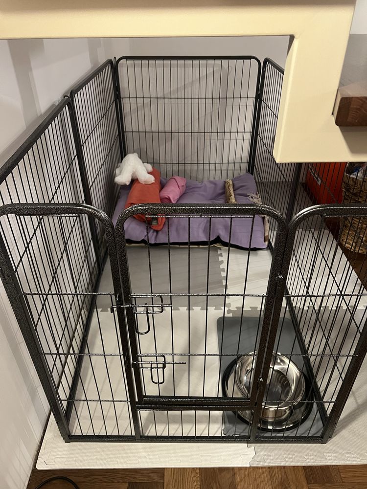 Kojec klatka dla psow 80 x 80 cm 8 paneli kennel