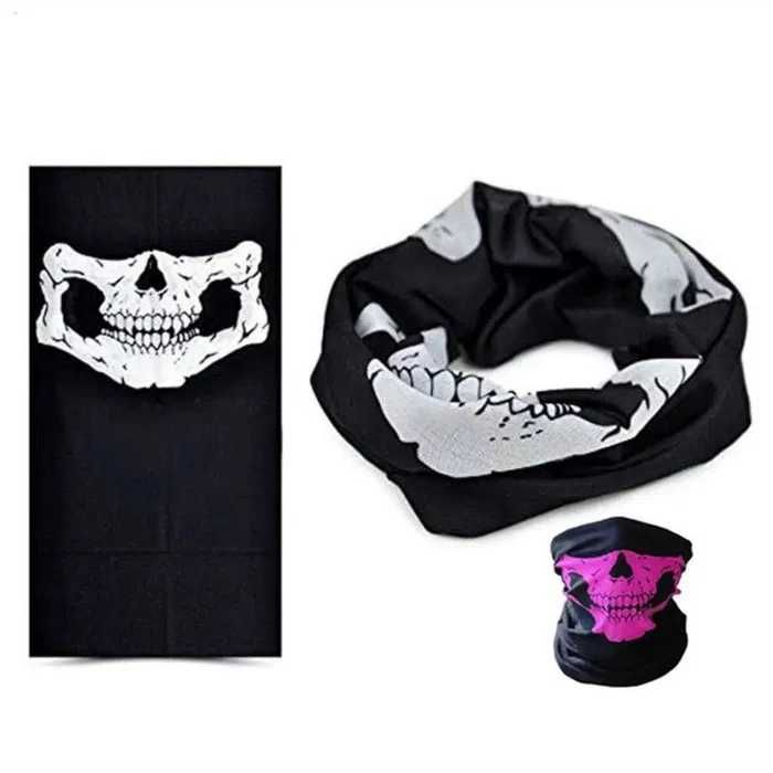 Gola caveira, máscara facial, lenço, balaclava moto