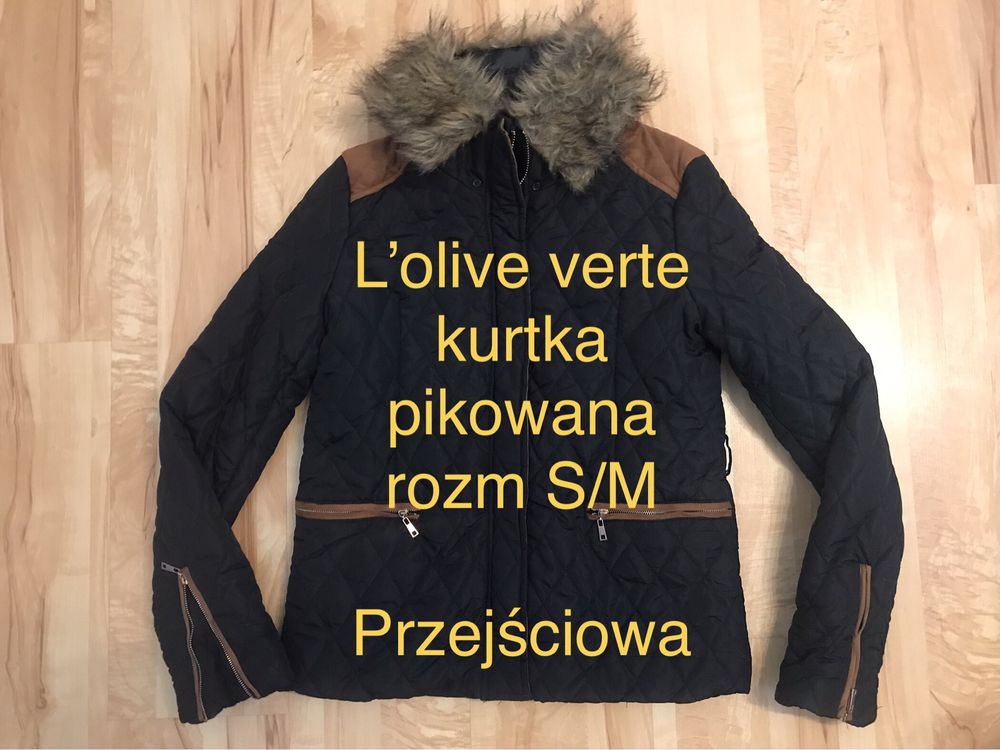 L’Olive verte kurtka pikowana / przejściowa damska rozm S/M, odpinany