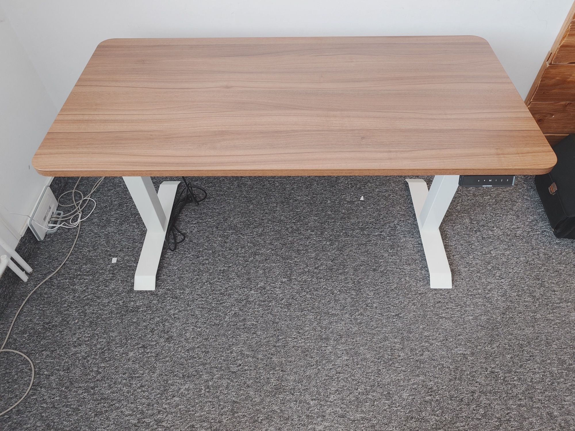 Okazja! 2x Biurko regulowane desktronic 160x80 orzech