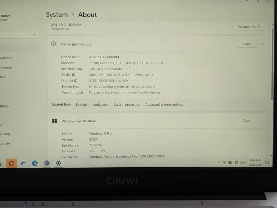 Chuwi Herobook + portatil
