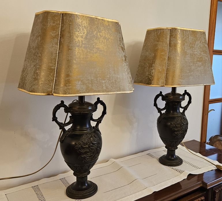 2 Candeeiros em Vaso Áustria, Art nouveau, com Abajur