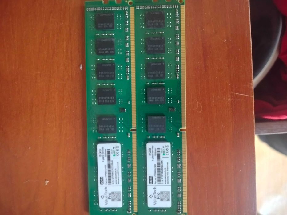 RAM Value Tech Pro DDR3 8GB UDIMM.