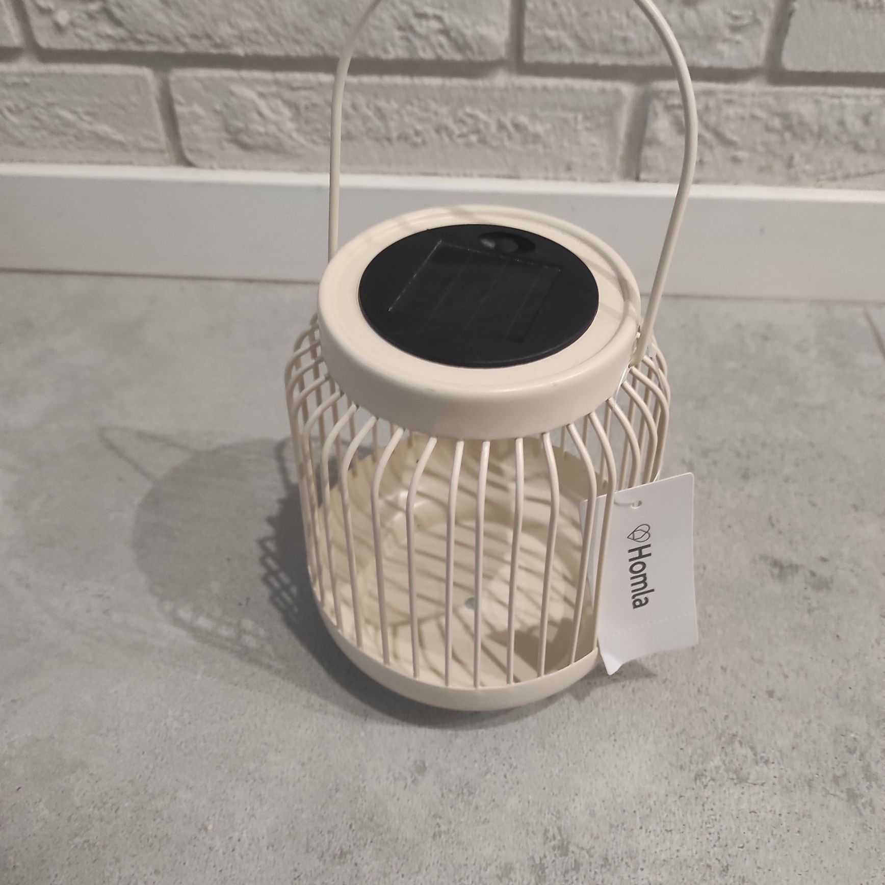 Lampion solarny nowy ecru homla