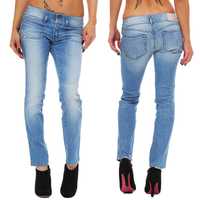 DIESEL Hushy Skinny Stretch Jeans Spodnie 7/8 Damskie W29 L34 Oryginał