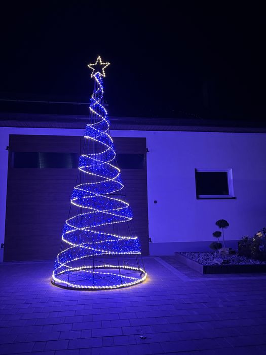 Choinka led 3d masywna konstrukcja metalowa stalowa gwiazda