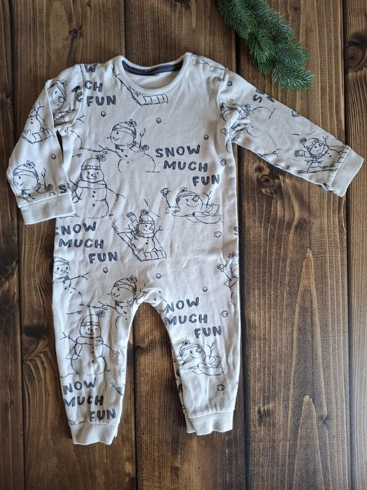 Pajac w bałwanki 80/86