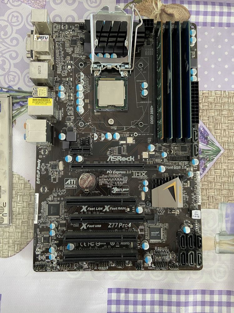 Комплект материнская плата ASRock z77 pro4 + i7 2600k + 16 gb ОЗУ
