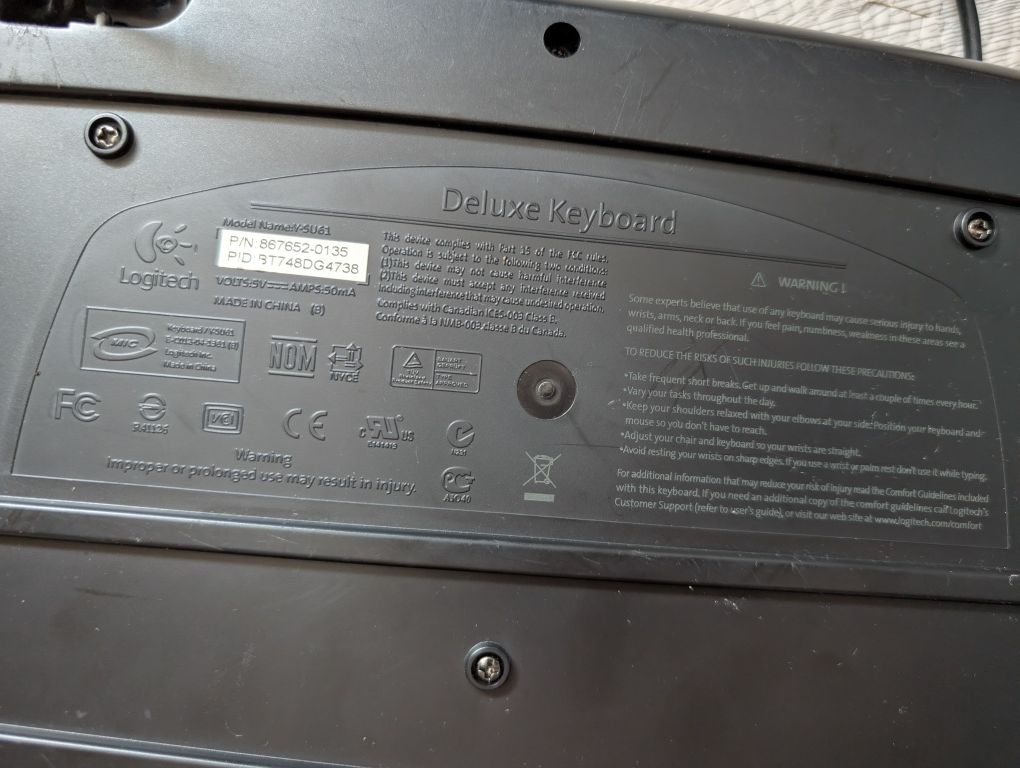 Клавіатура Logitech Deluxe Keyboard y-su61 Black.