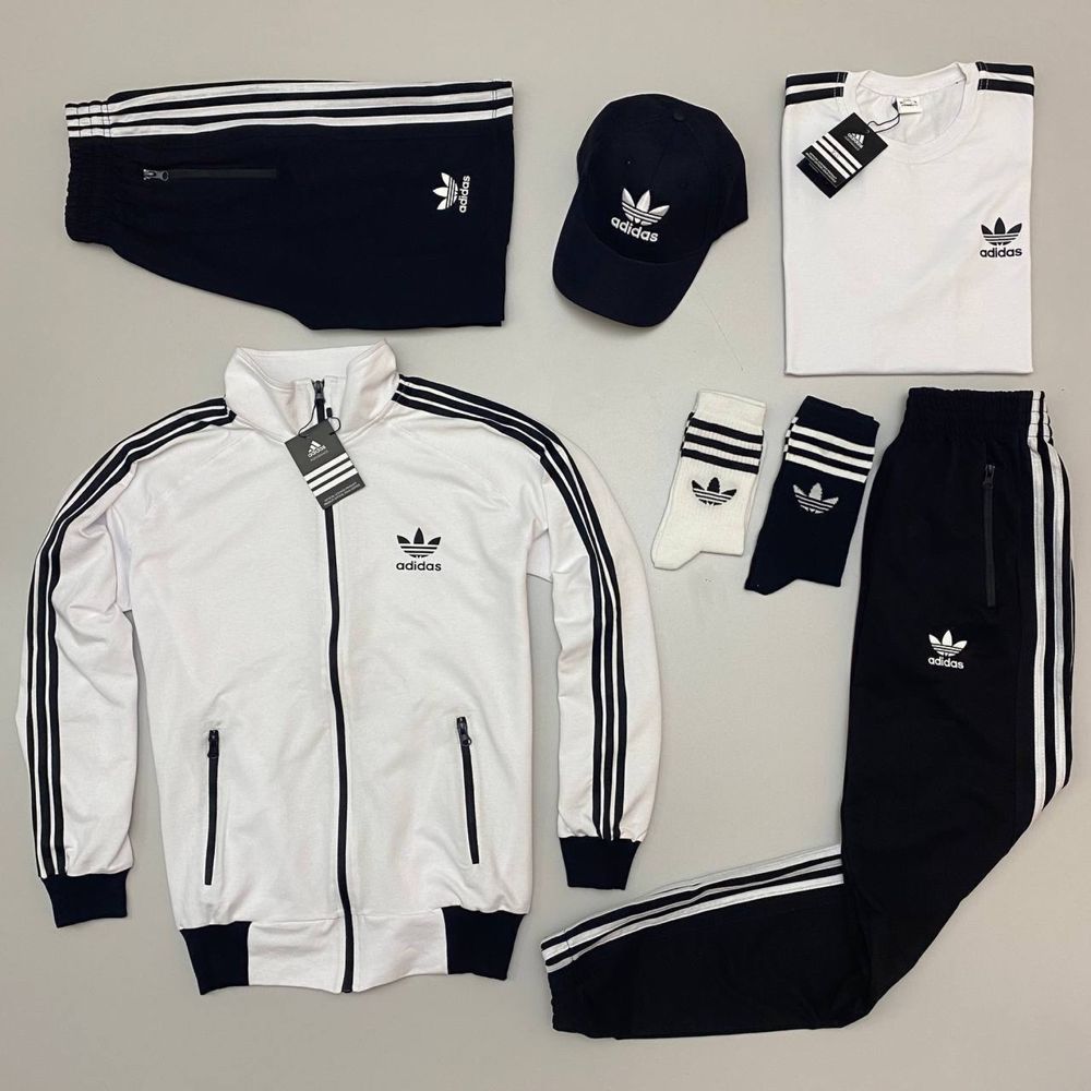 Мужской спортивный костюм Adidas комплект [5в1] адидас [XS-3XL]