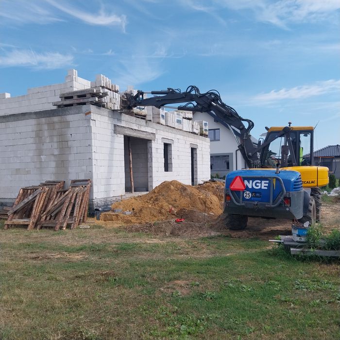 Koparka mecalac roboty ziemne wynajem