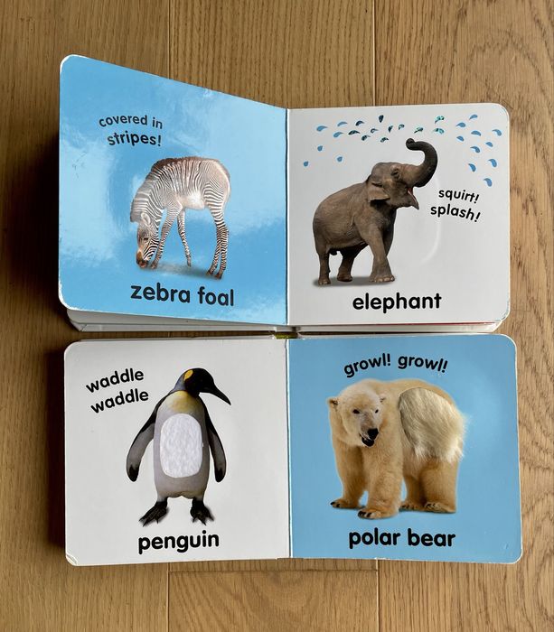 Sensoryczne książeczki Baby Touch and Feel 2 szt. Wild Animals