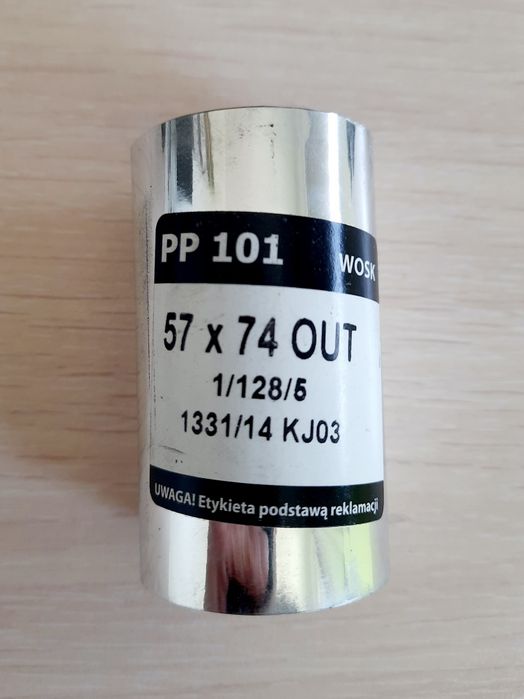 43x kalka do drukarki etykiety ttr folia rolka 57x74 mm wosk woskowe