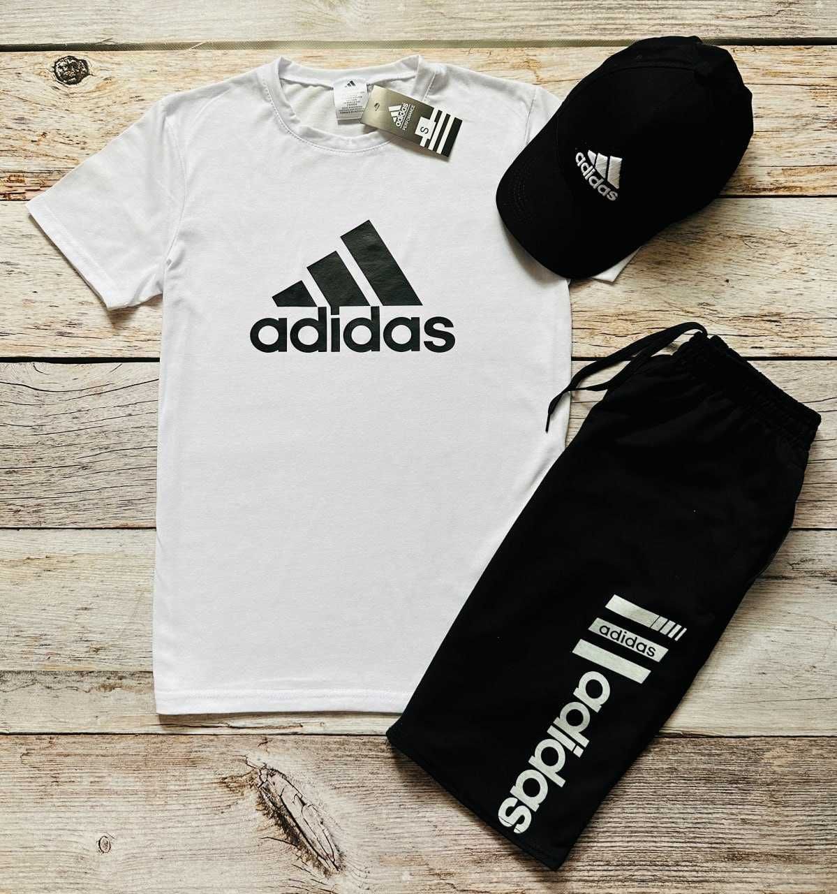 Шорты футболка костюм мужской летний Adidas Спортивный комплект Адидас