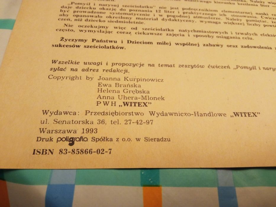 UNIKAT!! Pomyśl i narysuj sześciolatku 3 - Rok 1993
