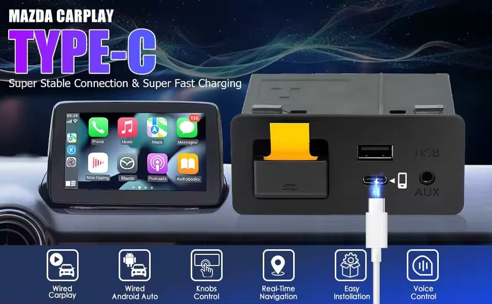 Apple Carplay Mazda 3 6 CX 5  Type C Android Auto