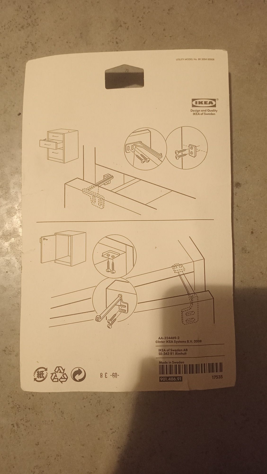 Ikea Patrull Blokada Szuflady Szafki Czarny 5 szt.