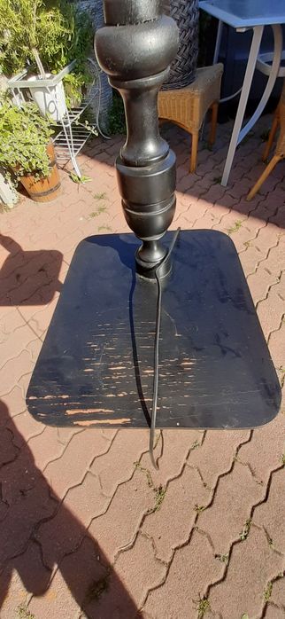 Lampa z abażurem i gazetnikiem retro vintage prl