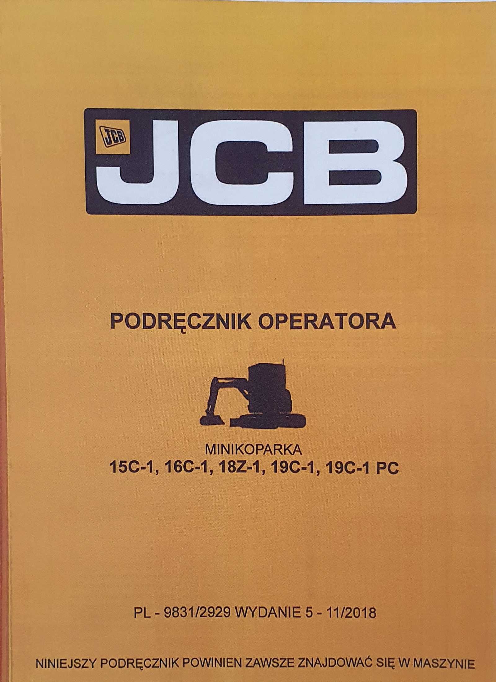 Instrukcja obsługi DTR JCB 15C-1 16C-1 18Z-1 19C-1 19C-1 PC