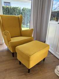 Fotel z podnożkiem uszak Ikea
