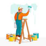Sou pintor particular pinto e  lixo  e faço retoqupes 6€ a hora