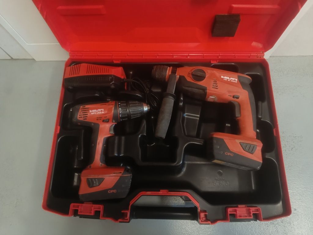 Zestaw Hilti Młotowiertarka TE 2-A22 +wkrętarka SFC 22A,2XAKU