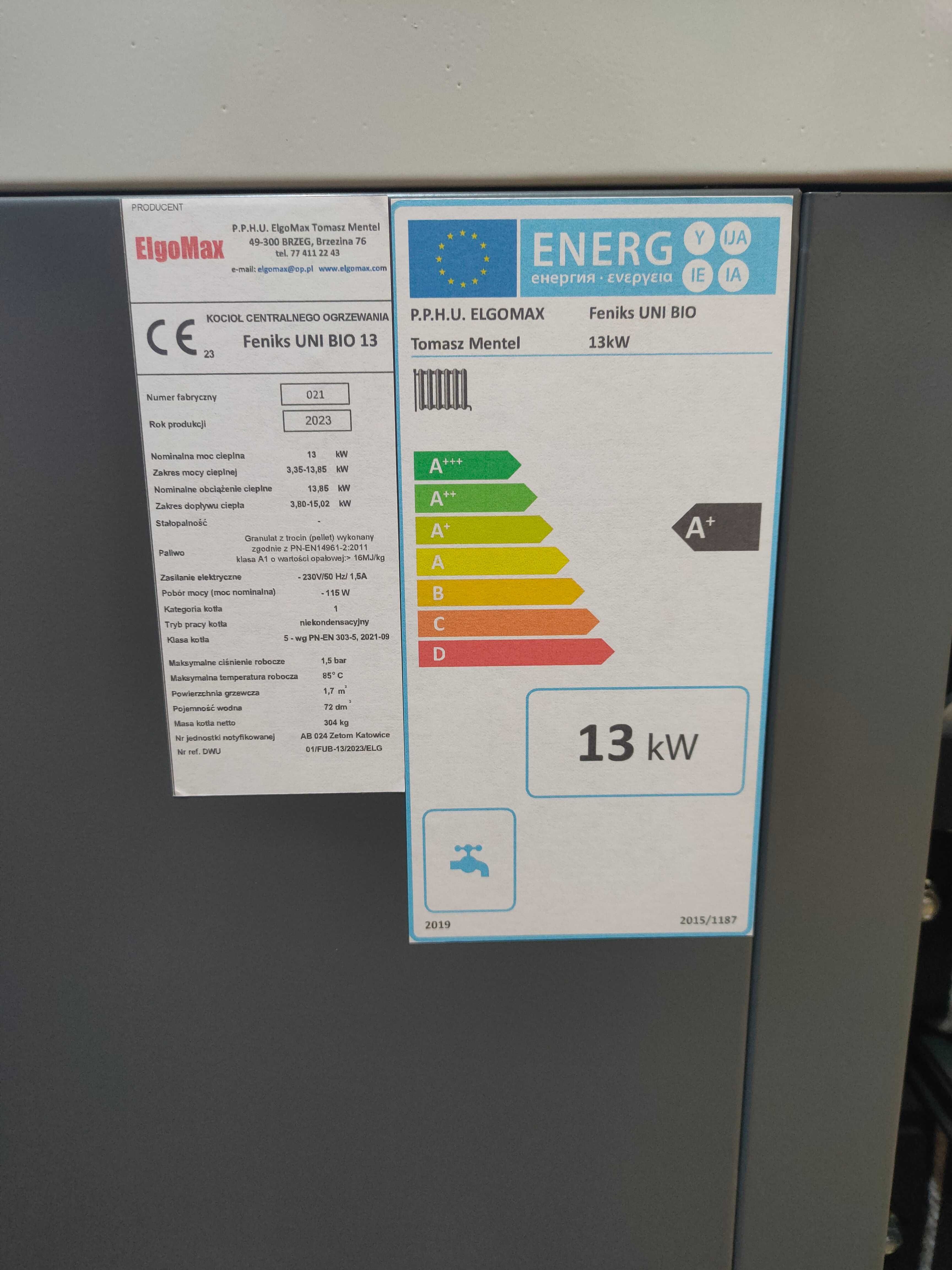 Kocioł UNI BIO Pellet 13kW 5klasa Dofinansowanie Hajnówka