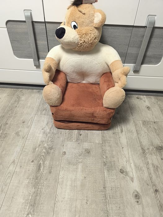 Fotel miś z rozkładanym materacem