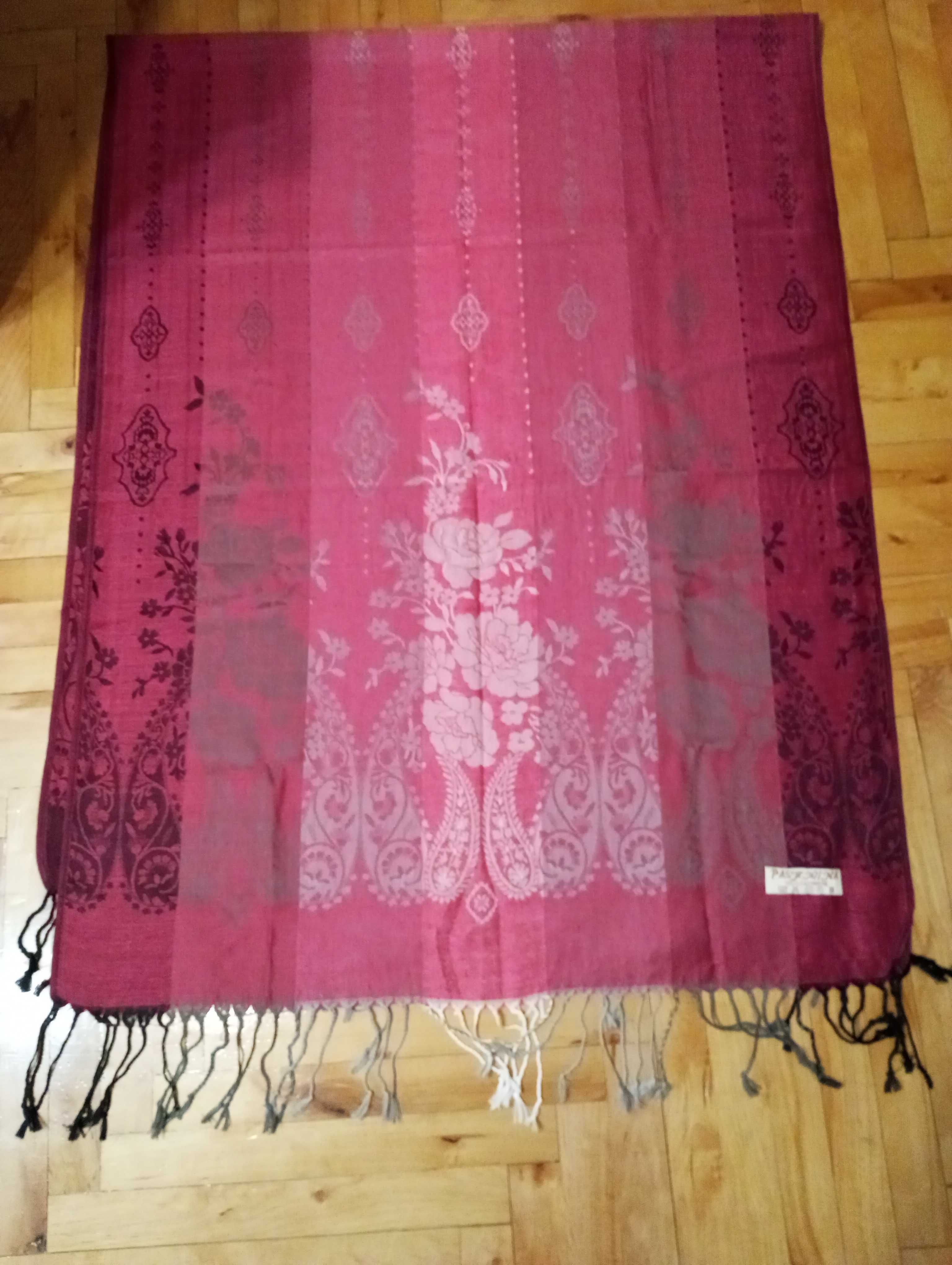 Oryginalny 100%Cashmere szal pashmina rozm. 69x174