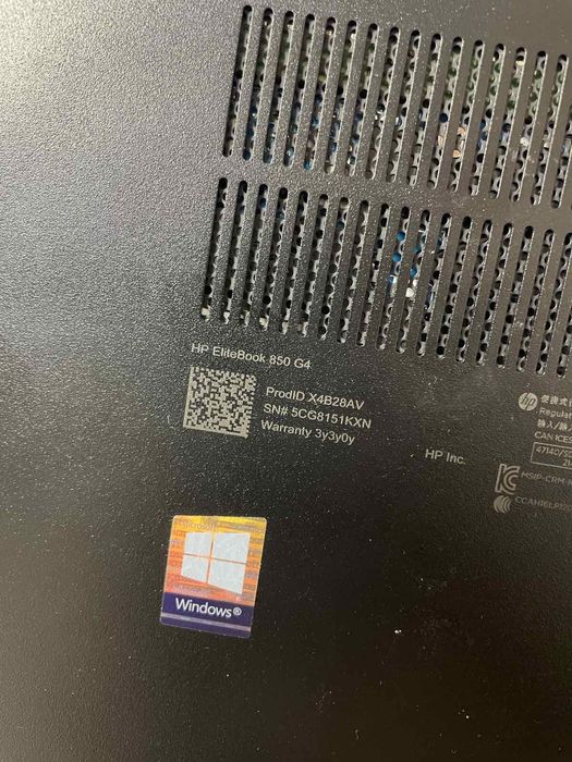 Ноутбук HP EliteBook 850g4 i7-7600 SSD 256 ОЗП 8gb