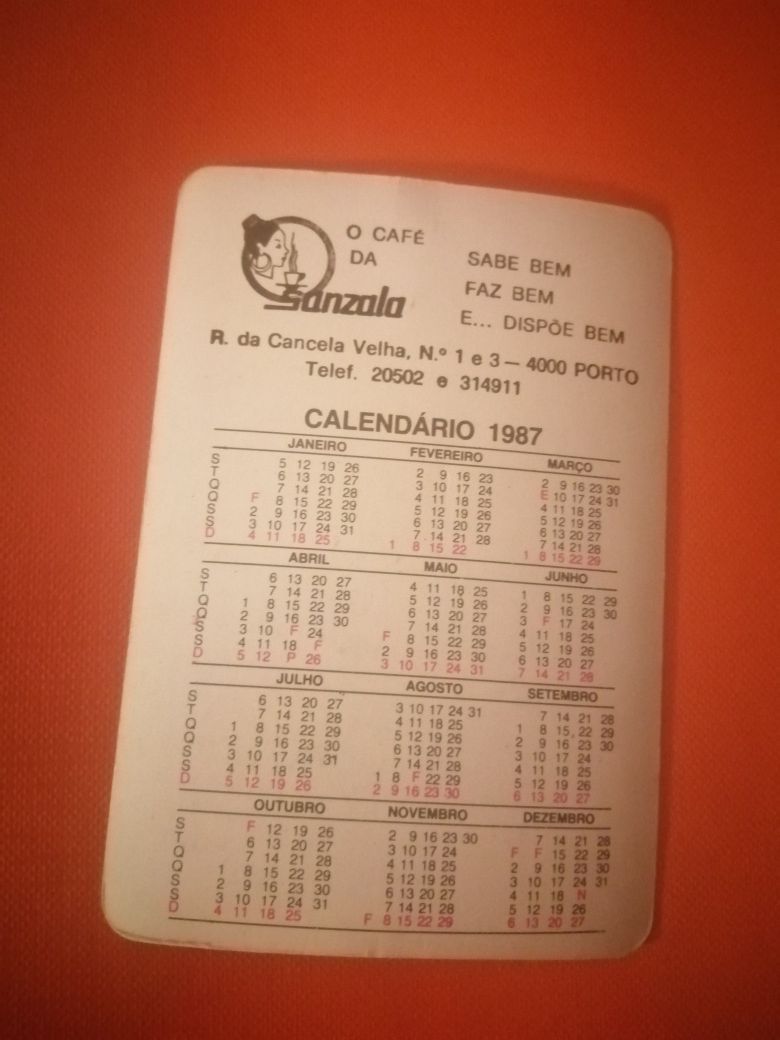 Calendários de bolso (1987) | Cão