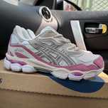 Жіночі кросівки асікс білі з рожевим ASICS Gel NUK Mineral Beige pink