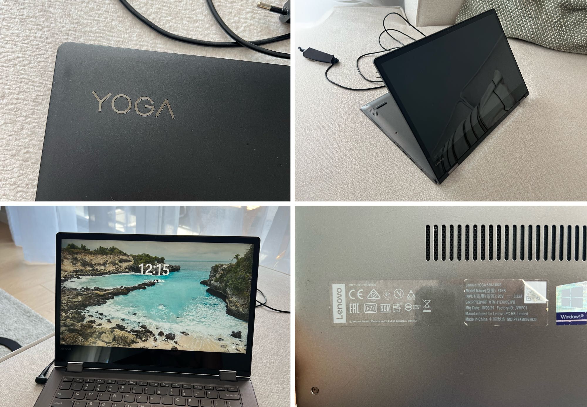 Lenovo Yoga 530-14 i5-8250U/16GB/256/Win10 MX130 2w1 tablet, laptop