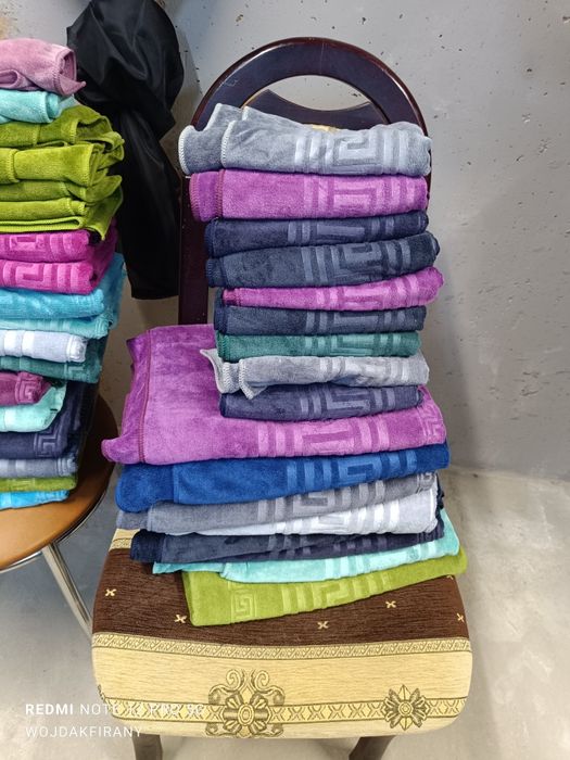 Nowe ręczniki mikrofibry komplet 2sztuki grecki wzór Versace