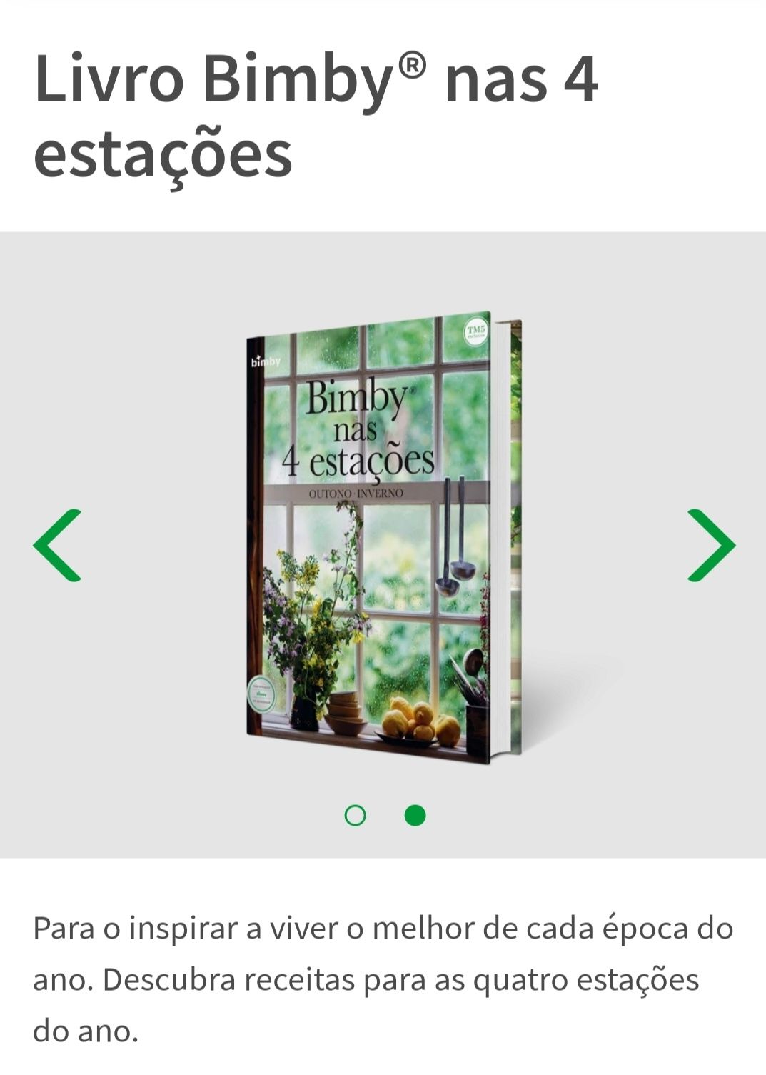 Livro BIMBY NOVO - Bimby nas 4 Estações