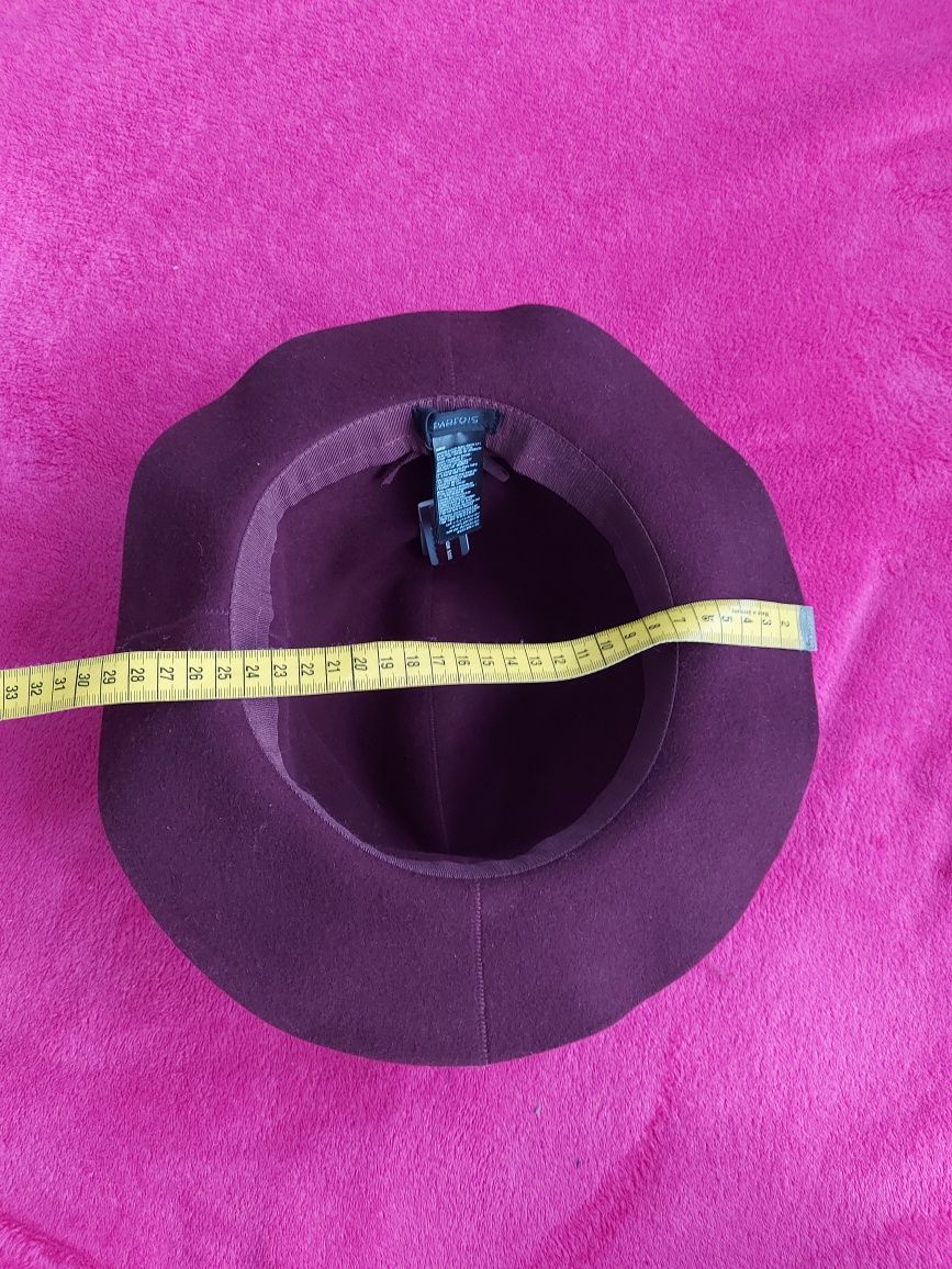 Bordowy kapelusz filcowy wełniany Parfois rozmiar U 56cm