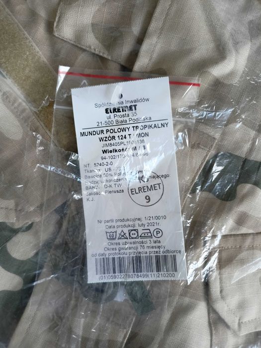 Mundur polowy tropikalny  wzór 124T /MON rozmiar M/S