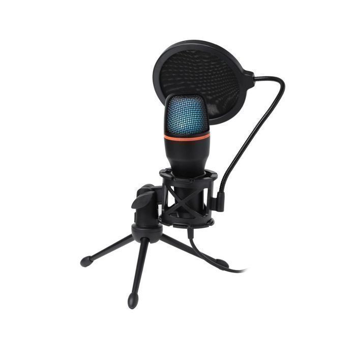 Mikrofon stojący ART AC-02 gamingowy streaming podświetlany + filtr