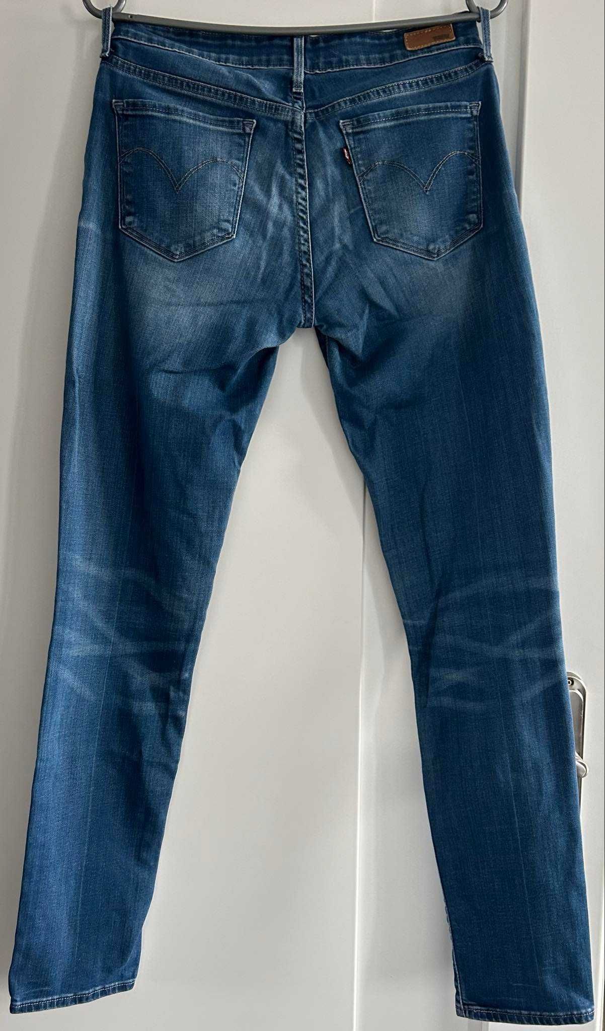 Klasyczne, oryginalne damskie jeansy dżinsy LEVIS skinny / rozmiar 27