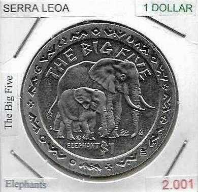 Moedas - - - Serra Leoa - - - "The Big Five"