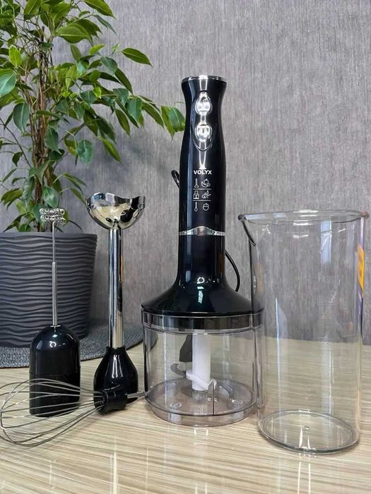 МОЩНЫЙ погружной блендер 5 в 1 с чашей 600мл,1500W,VOLYX VO7319 новы
