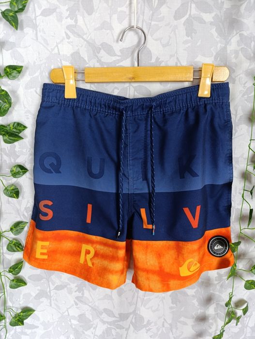 Spodenki Kąpielówki Quiksilver XS Granatowo Pomarańczowe