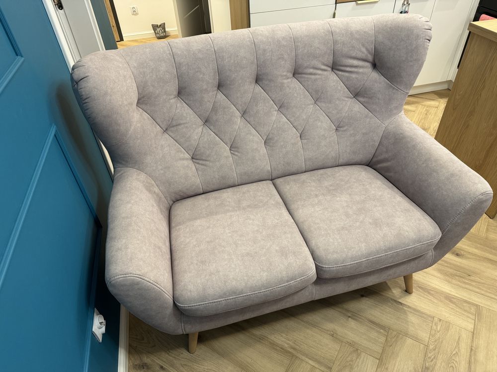 Sofa + fotel Voss stan idealny, odporna łatwoczyszcząca tkanina Zoya